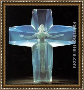 Hart Framed Paintings - The Cross of the Millennium by Frederick Hart