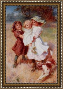 Friends Framed Paintings - Good Friends by Frederick Morgan