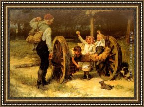 A Beautiful Day Framed Paintings - Merry as the day is long by Frederick Morgan