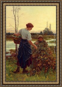 Golden Harvest Framed Paintings - The Harvest by Frederick Morgan