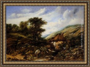 Flatford Mill Framed Paintings - The Mill Stream by Frederick William Watts