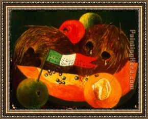 Weeping Willow Framed Paintings - Weeping Coconuts by Frida Kahlo