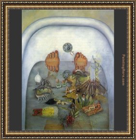 Those Blossoms You Gave So Freely 4 Framed Paintings - What the Water Gave Me by Frida Kahlo