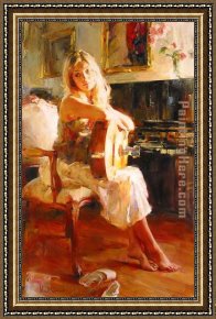 Moment,please Framed Paintings - GOLDEN MOMENT by Garmash