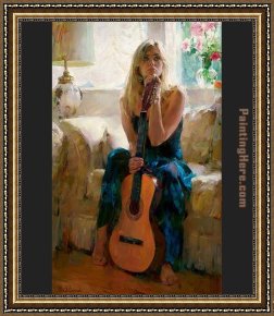 Play Framed Paintings - Guitar Play by Garmash