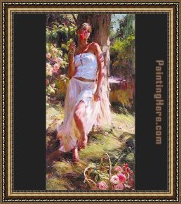 Moment,please Framed Paintings - Quiet Moment by Garmash