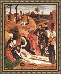The Lamentation of Christ Framed Paintings - Lamentation over the Dead Christ by Geertgen tot Sint Jans