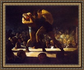 The Night Cafe Framed Paintings - Club Night by George Bellows