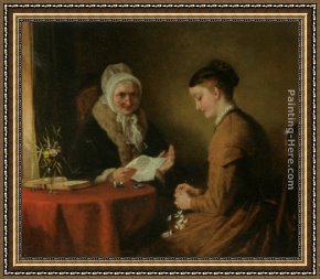 Engagement Framed Paintings - The Broken Engagement by George Bernard O'Neill