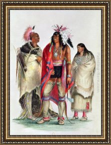 American Hearts II Framed Paintings - North American Indians, circa by George Catlin