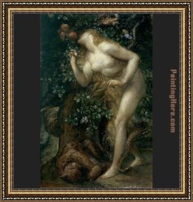 Eve Framed Paintings - Eve Tempted by George Frederick Watts
