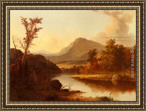 Autumn Landscape Framed Paintings - Autumn Landscape by George Henry Durrie
