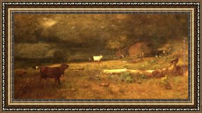 George Inness Framed Paintings - The Coming Storm by George Inness