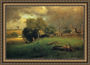 George Inness Framed Paintings - The Storm by George Inness
