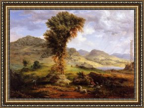 George Inness Framed Paintings - The Sun Shower by George Inness