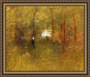 Woodland Walk Framed Paintings - Woodland Interior by George Inness