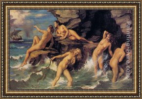 Georges De La Tour Framed Paintings - Las Sirenas by George Owen Wynne Apperley