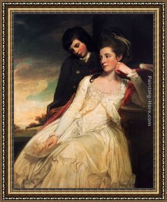 Elijah Restoring The Widow's Son Framed Paintings - Jane Maxwell, Duchess Of Gordon And Her Son The Marquis Of Huntly by George Romney