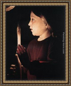 Georges De La Tour Framed Paintings - Christ in the Carpenter's Shop - detail by Georges de La Tour