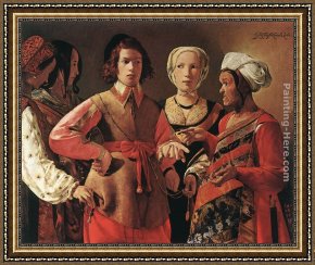 Georges De La Tour Framed Paintings - Fortune Teller by Georges de La Tour