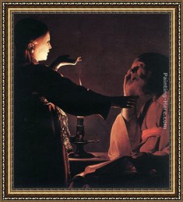 Georges De La Tour Framed Paintings - The dream of St Joseph by Georges de La Tour