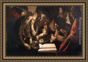 Georges De La Tour Framed Paintings - The Payment of Dues by Georges de La Tour