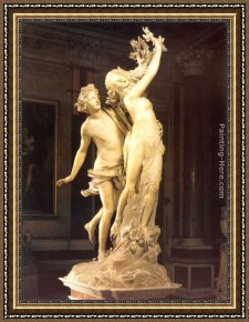 Allegory of May Triumph of Apollo Framed Paintings - Apollo and Daphne by Gian Lorenzo Bernini