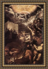 The Lotus Soul Framed Paintings - St Gregory Delivers the Soul of a Monk by Giovanni Battista Crespi