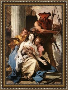 Martyrdom of St Sebastian Framed Paintings - The Martyrdom of St Agatha by Giovanni Battista Tiepolo