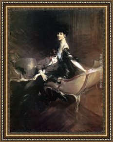 Elijah Restoring The Widow's Son Framed Paintings - Consuelo, Duchess of Marlborough, with Her Son Ivor Spencer-Churchill by Giovanni Boldini