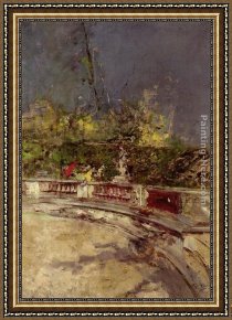 The Umbrellas Framed Paintings - The Red Umbrella by Giovanni Boldini