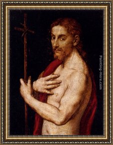 The Vision of Saint John Framed Paintings - Saint John The Baptist by Giovanni Francesco Caroto