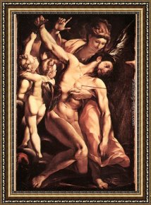 Sebastian Framed Paintings - The Martyrdom of St Sebastian by Giulio Cesare Procaccini