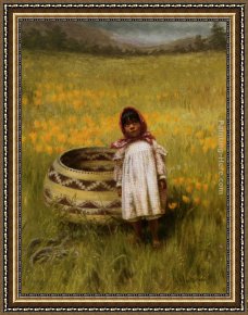 The Three Graces Framed Paintings - Frannys Girl Grace by Grace Carpenter Hudson