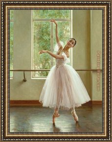 Calla-green Framed Paintings - Green Site by Guan zeju