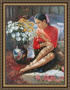 Guan Framed Paintings - guan-zeju-14 by Guan zeju