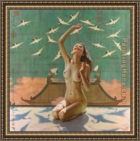 Guan Framed Paintings - gzj19 by Guan zeju