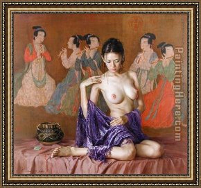 Guan Framed Paintings - gzj20 by Guan zeju