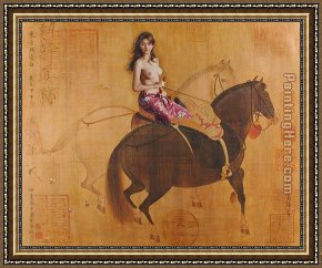 Guan Framed Paintings - gzj23 by Guan zeju