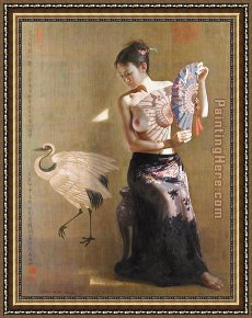 Guan Framed Paintings - gzj24 by Guan zeju