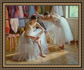 Guan Framed Paintings - Morning sunshine by Guan zeju