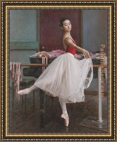 Guan Framed Paintings - Pirouette by Guan zeju