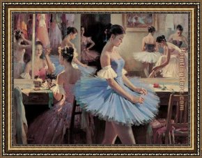 Guan Framed Paintings - Preparing I by Guan zeju