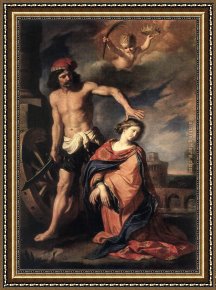 Martyrdom of St Sebastian Framed Paintings - Martyrdom of St Catherine by Guercino