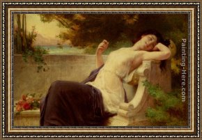 An Afternoon Ride Framed Paintings - An Afternoon Rest by Guillaume Seignac