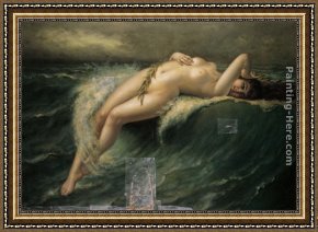 The Wave Framed Paintings - Riding the Crest of a Wave by Guillaume Seignac