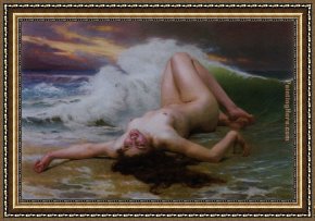 The Wave Framed Paintings - The Wave by Guillaume Seignac