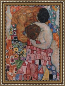 Life Framed Paintings - Death and Life by Gustav Klimt