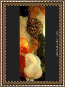 Goldfish Framed Paintings - Goldfish by Gustav Klimt