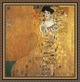 Portrait Framed Paintings - Portrait of Adele Bloch-Bauer I by Gustav Klimt
